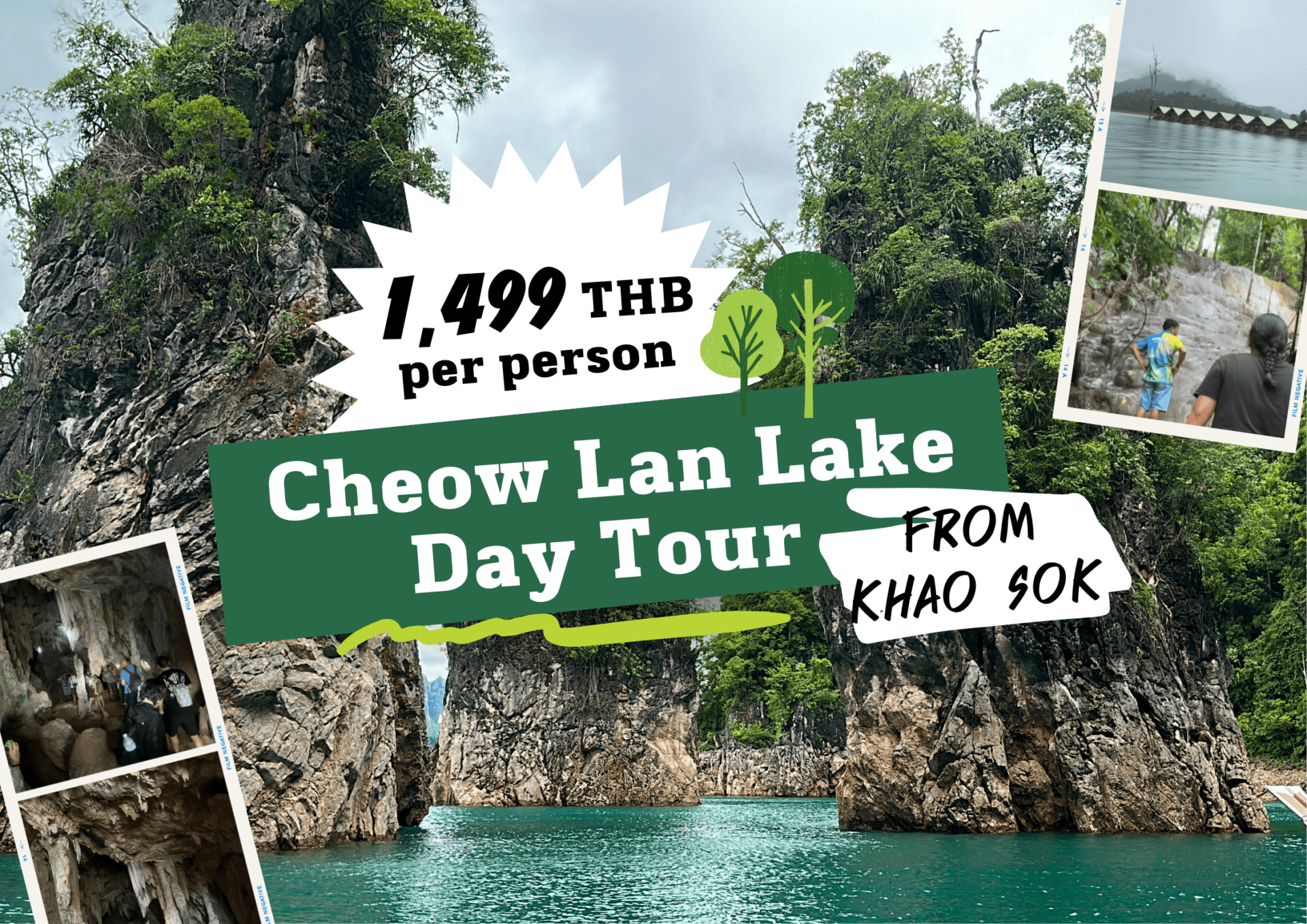 Cheow Lan Lake Full Day Tour from Khao Sok Jungle Hostel - 1,499 THB per person