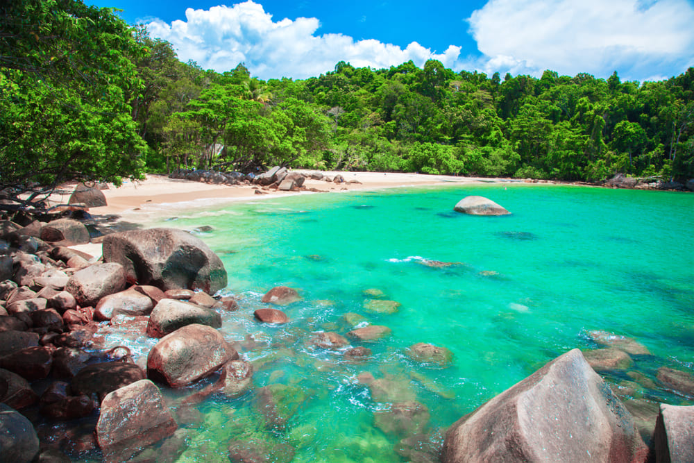 Beachfront view in Khao Lak showing the relaxed, resort-friendly atmosphere of Thailand