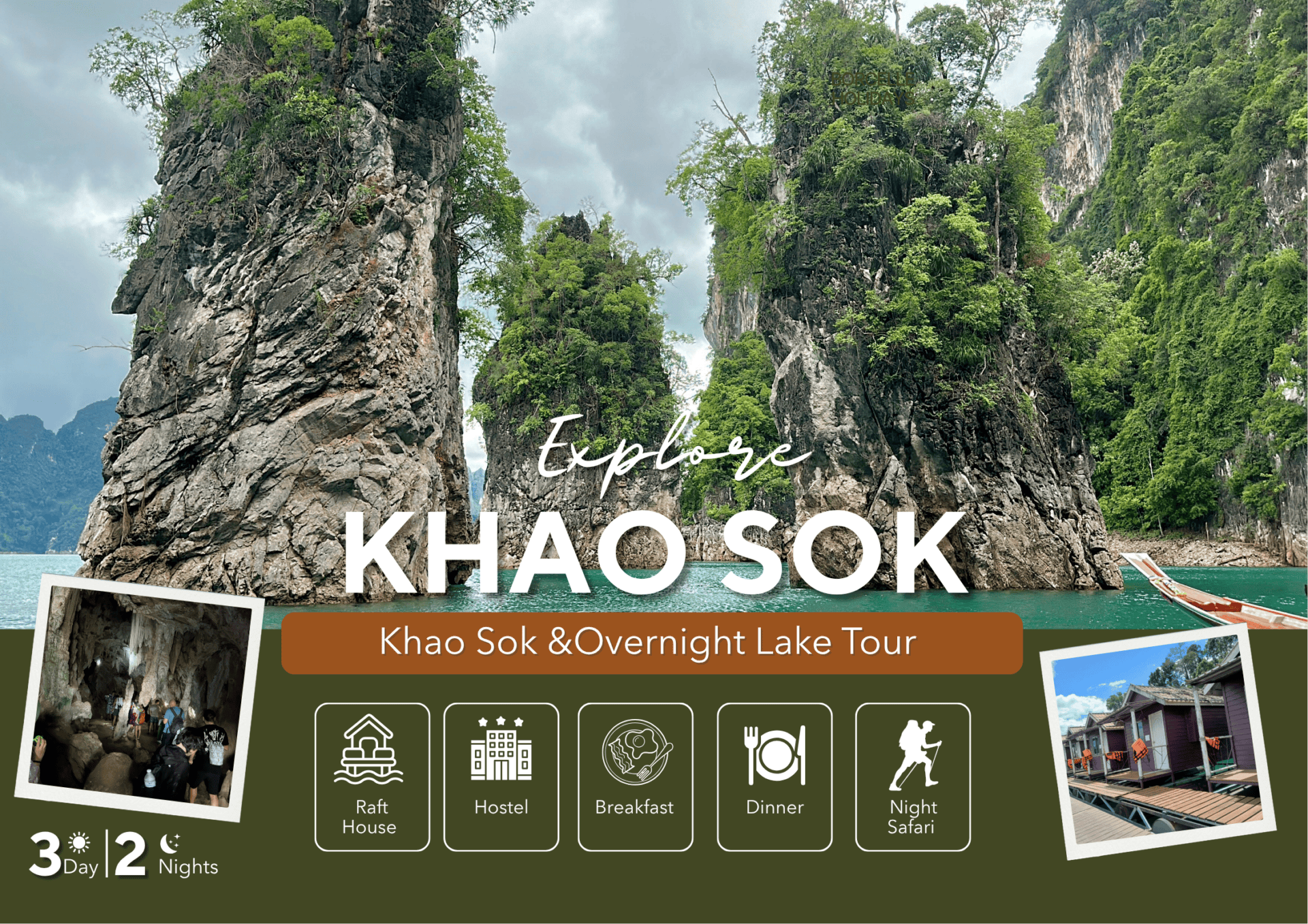 3days 2nights cheow lan lake